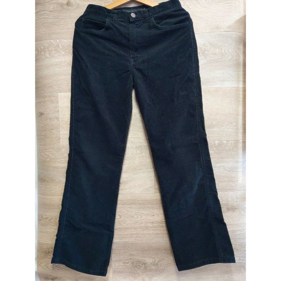 Vintage Calvin Klein Jeans Black Corduroys Size 6 Leather Tag Bootcut - Picture 2 of 11